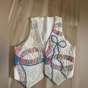 Vintage 90s quilted vest handmade